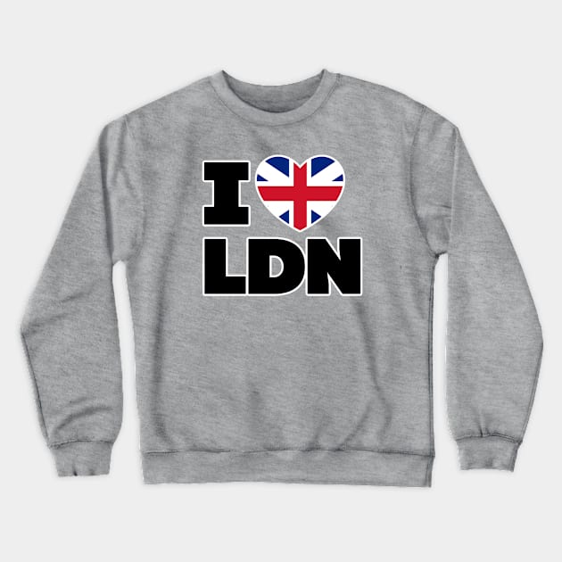 I Heart London Crewneck Sweatshirt by David Hurd Designs